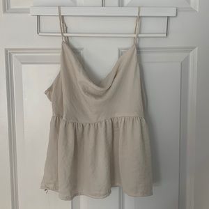 flowy, off-white tank top